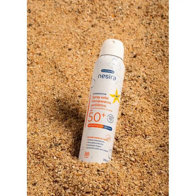 Nesira Spray solaire transparent pour enfants SPF50+, 200 ml