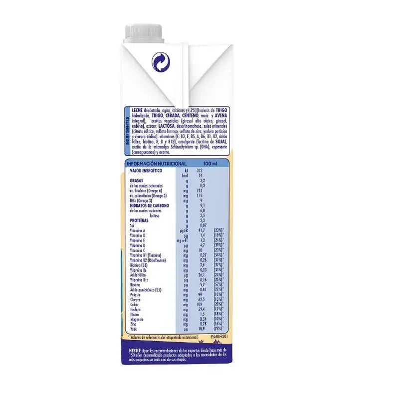 Céréales de croissance Nestlé Nativa Junior 3 ans, 1L