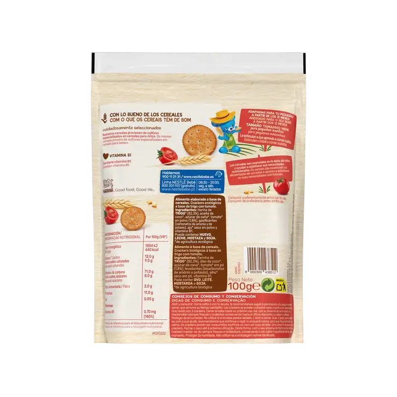 Nestlé PequeCrackers à la tomate, 100 g