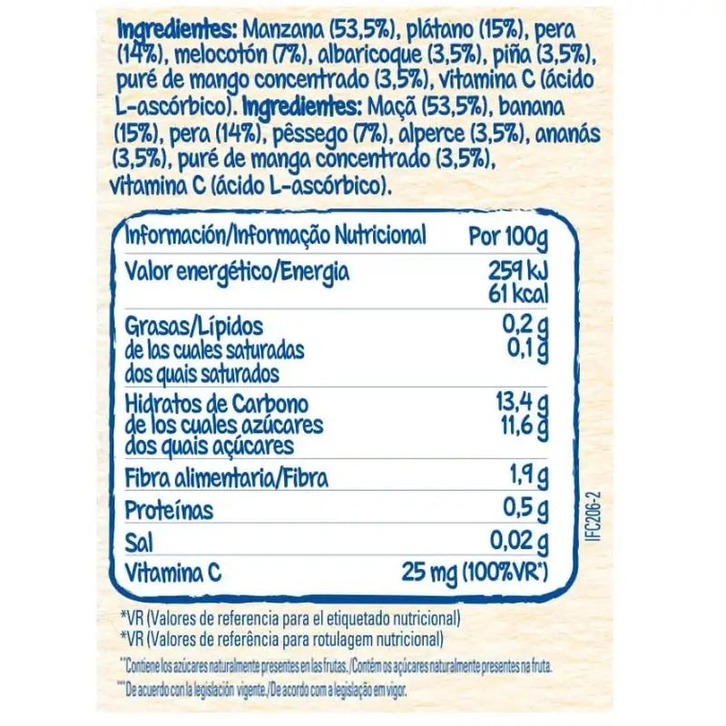 Portion de fruits Nestlé Puree 7, 4X100g