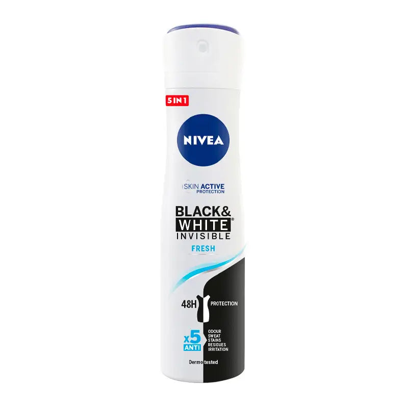 NIVEA Black & White Invisible Fresh Deodorant Spray, 200ml