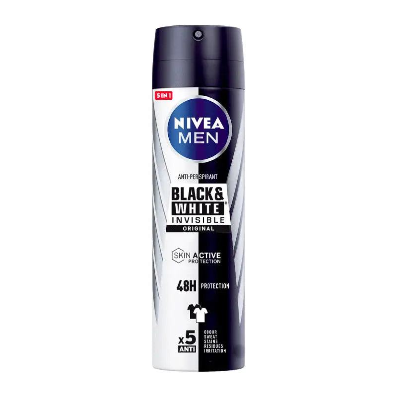 NIVEA Men Black & White Invisible Original Deodorant Spray, 200 ml
