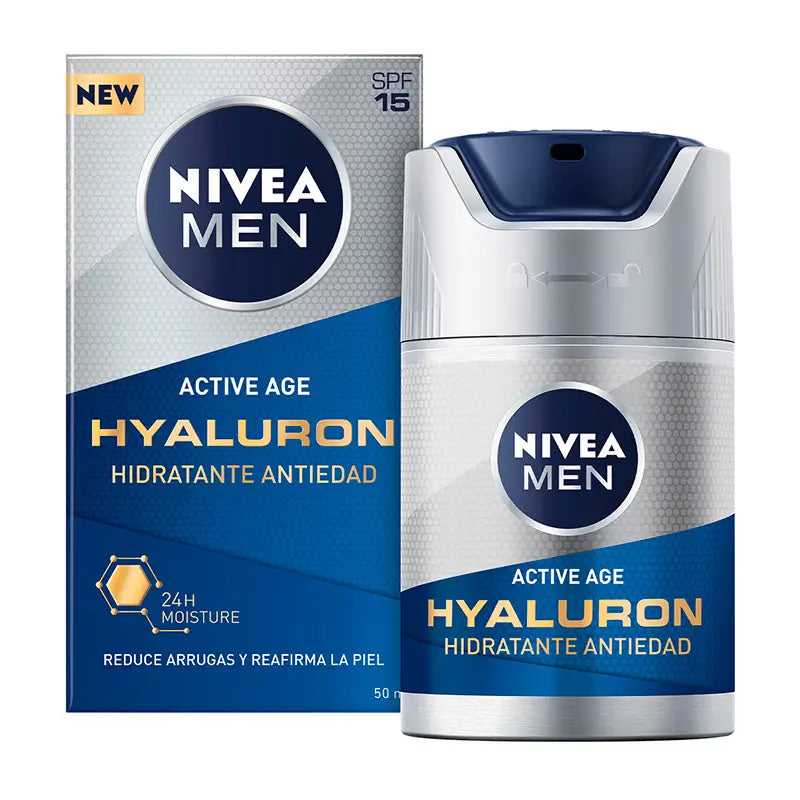 Nivea Men Crème Hydratante Hyaluron SPF 15, 50 ml