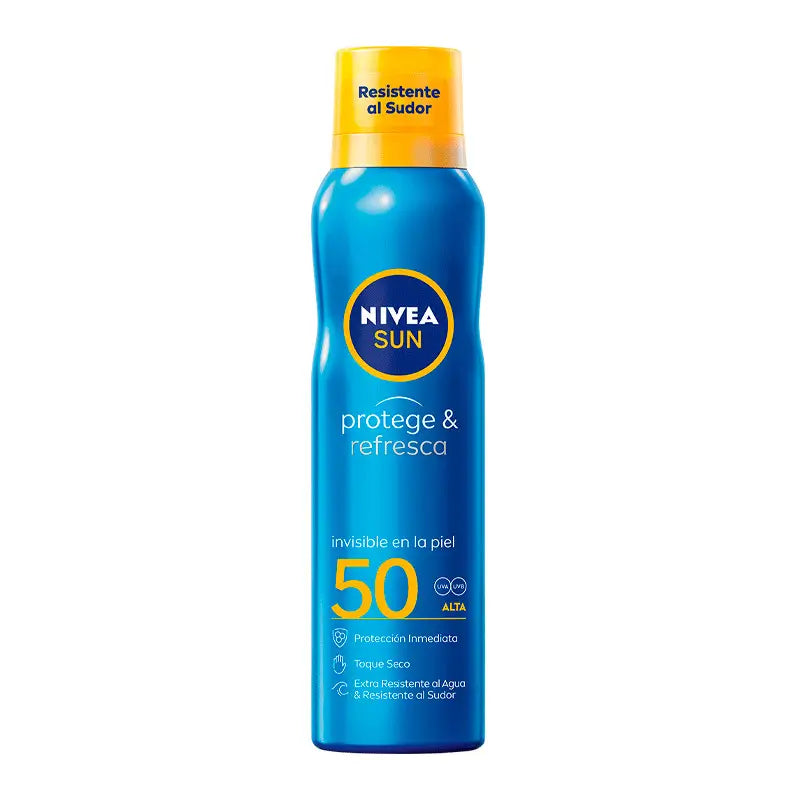 NIVEA Sun SPF50 Protect & Refresh Invisible Sun Mist Spray, 200 ml