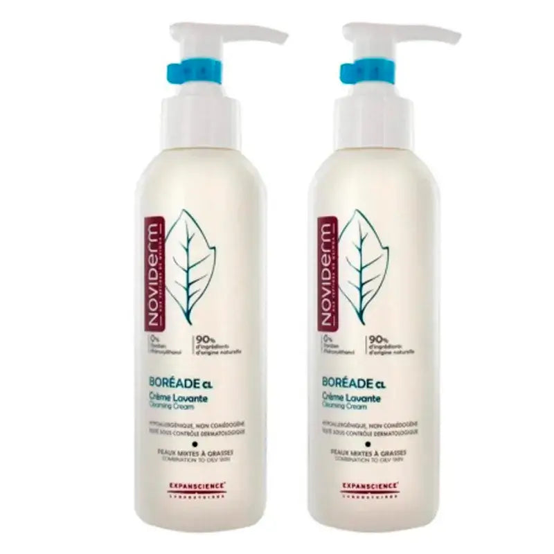 Noviderm Boreade Crème Lavante, Pack 2 x 200 ml