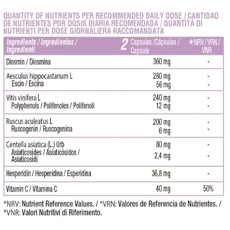 Nutralie Complexe Circulatoire avec Diosmine + Hespéridine, 60 gélules