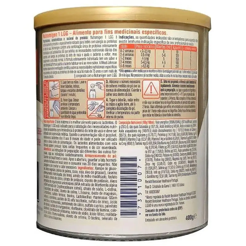 Nutramigen 1 Lgg Hypoallergénique, 400 g