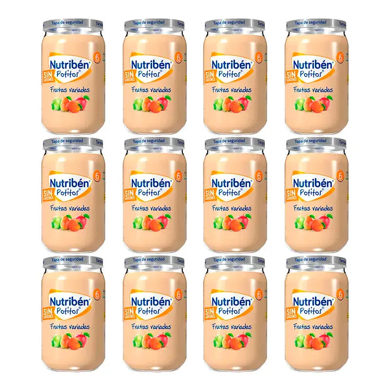 Nutriben Potito Fruits assortis, 12 x 235 grammes