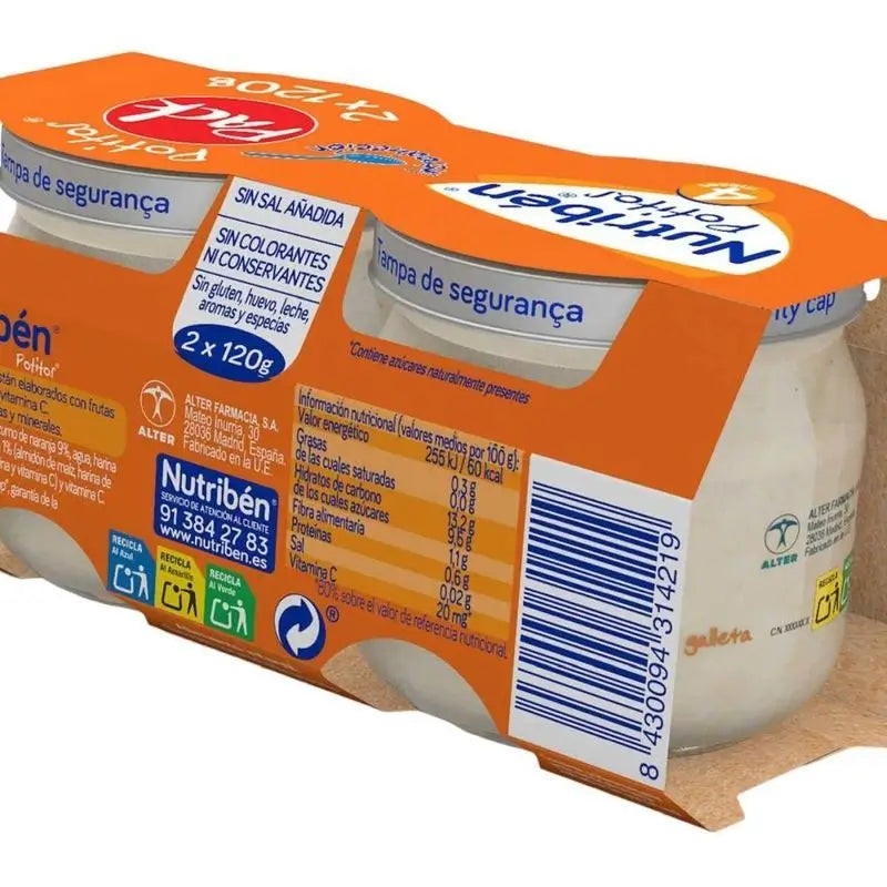 Nutribén Pack Multifruit Potito, 2X120 g
