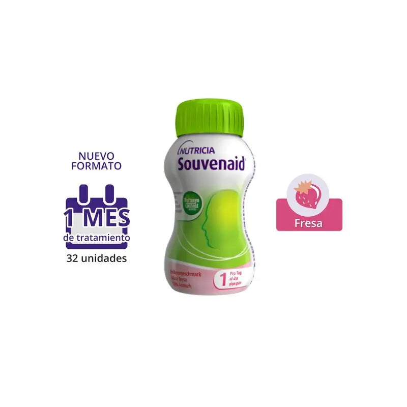 Nutricia Souvenaid Smoothies goût fraise, 4 unités x125 ml