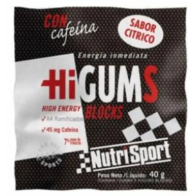 Nutrisport Higums Citrus Flavour With Caffeine Display 20Bag