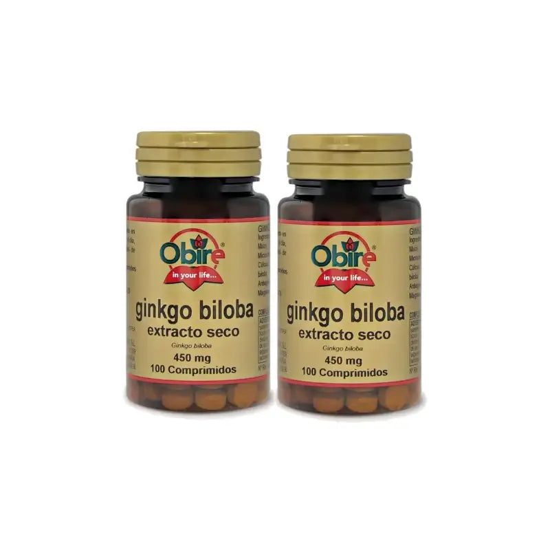 Obire Ginkgo Biloba, lot de 2 x 100 comprimés