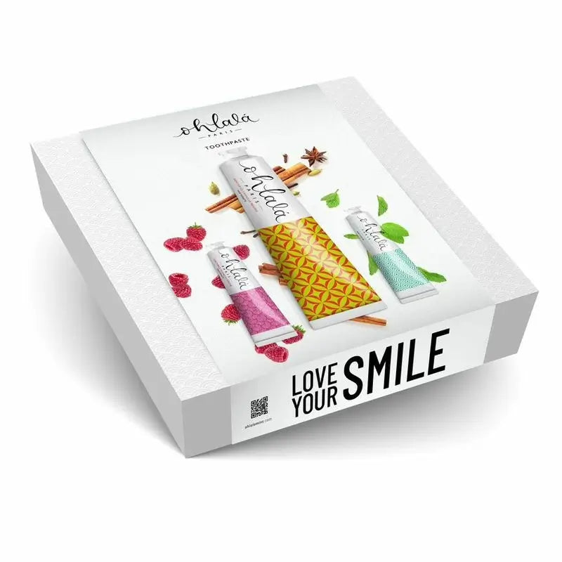 Ohlala Toothpaste "Spring Set" (Cinnamon Mint 75 ml + Fresh Mint 15 ml + Raspberry Mint 15 ml)