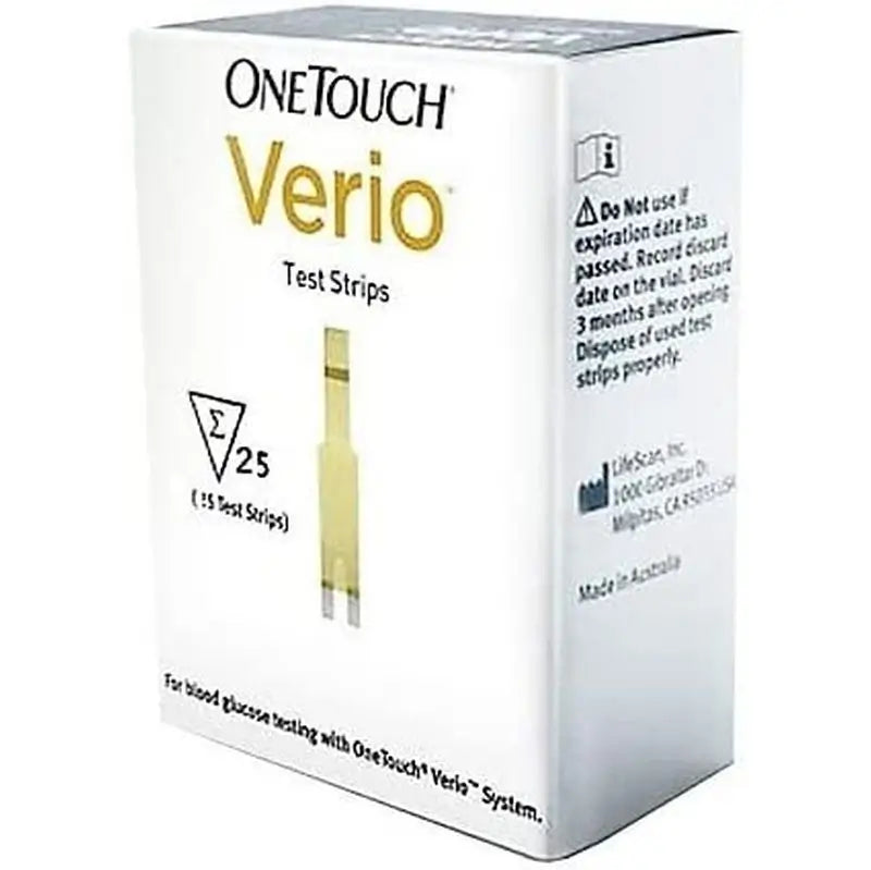 Onetouch Verio Test Strips, 25 Units