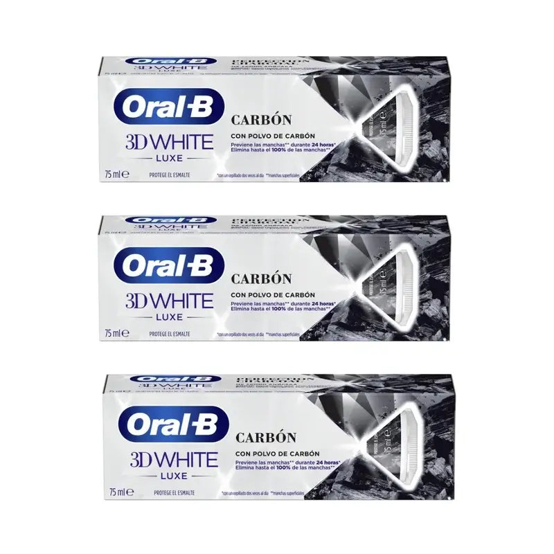 Oral-B Charcoal Dentifrice , 3X75 Ml