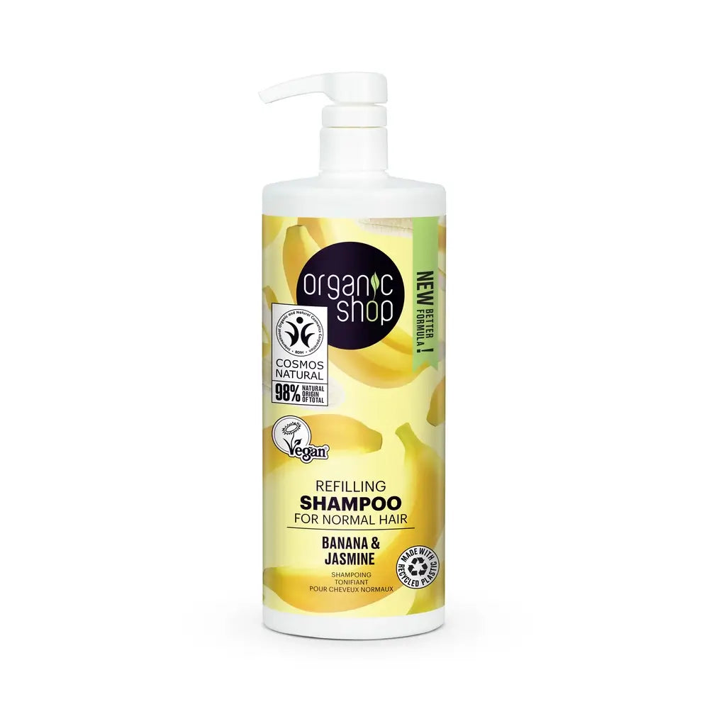 Organic Shop Banana & Jasmine Normal Hair Replenishing Shampoo, 1000 Ml