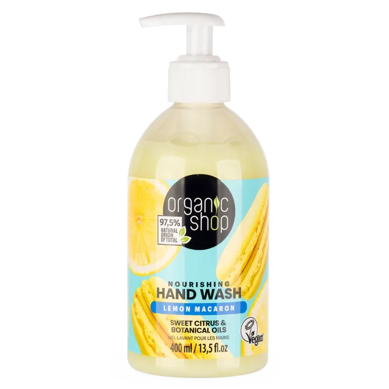 Organic Shop Crp Savon à main nourrissant Macaron de citron , 400 ml