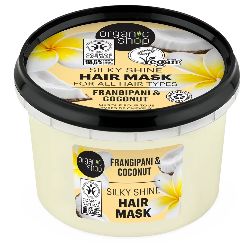Organic Shop Mask For All Hair Types Franchipan & Coconut, 250 Ml