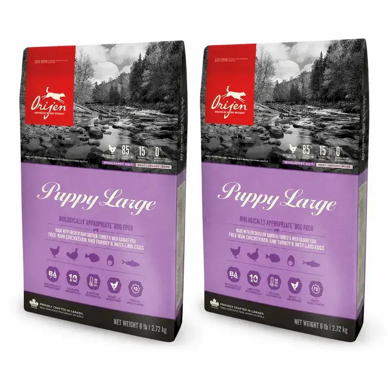 Orijen Canine Puppy Large 11,4 Kg Dog Food, pack 2