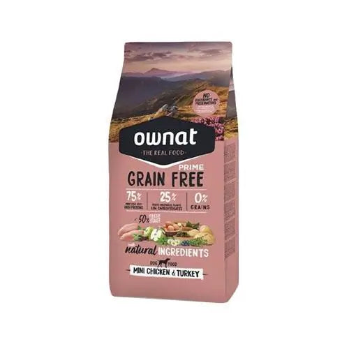 Ownat Prime Canine Adult Mini Grain Free Chicken Turkey 3kg nourriture pour chien