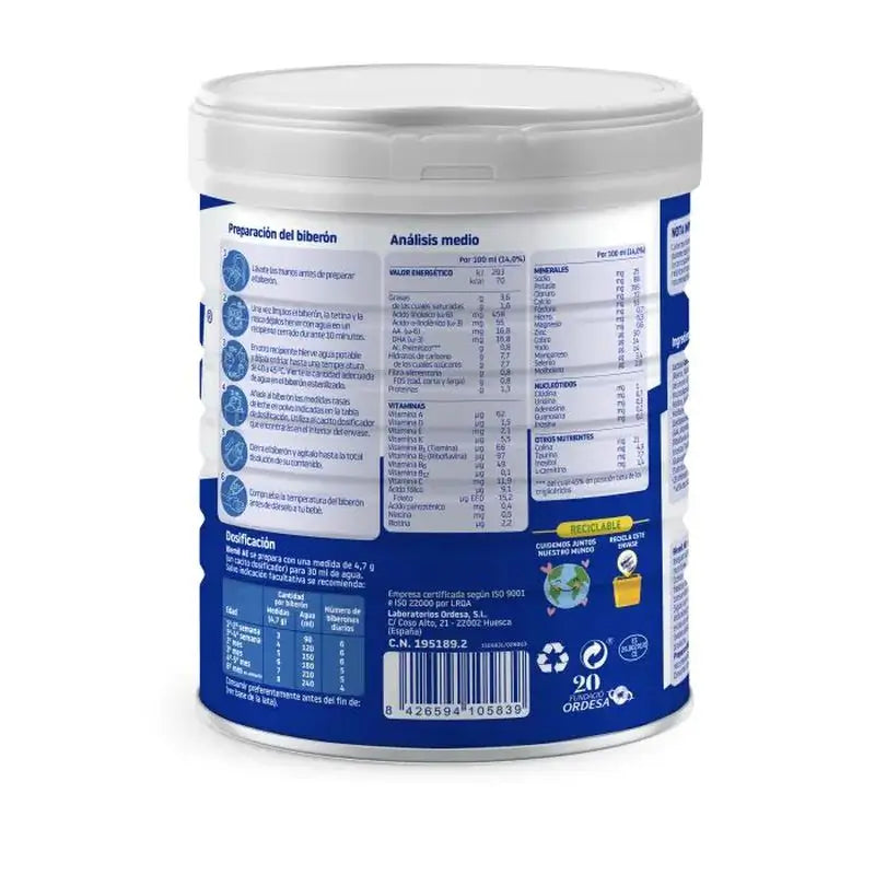 Pack 8 X Blemil Plus 1 AE, 800 grammes