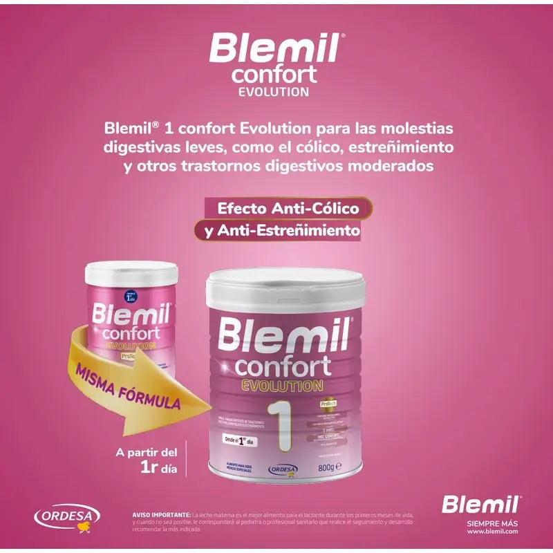 Blemil 1 Comfort Evolution, Pack 8x800g