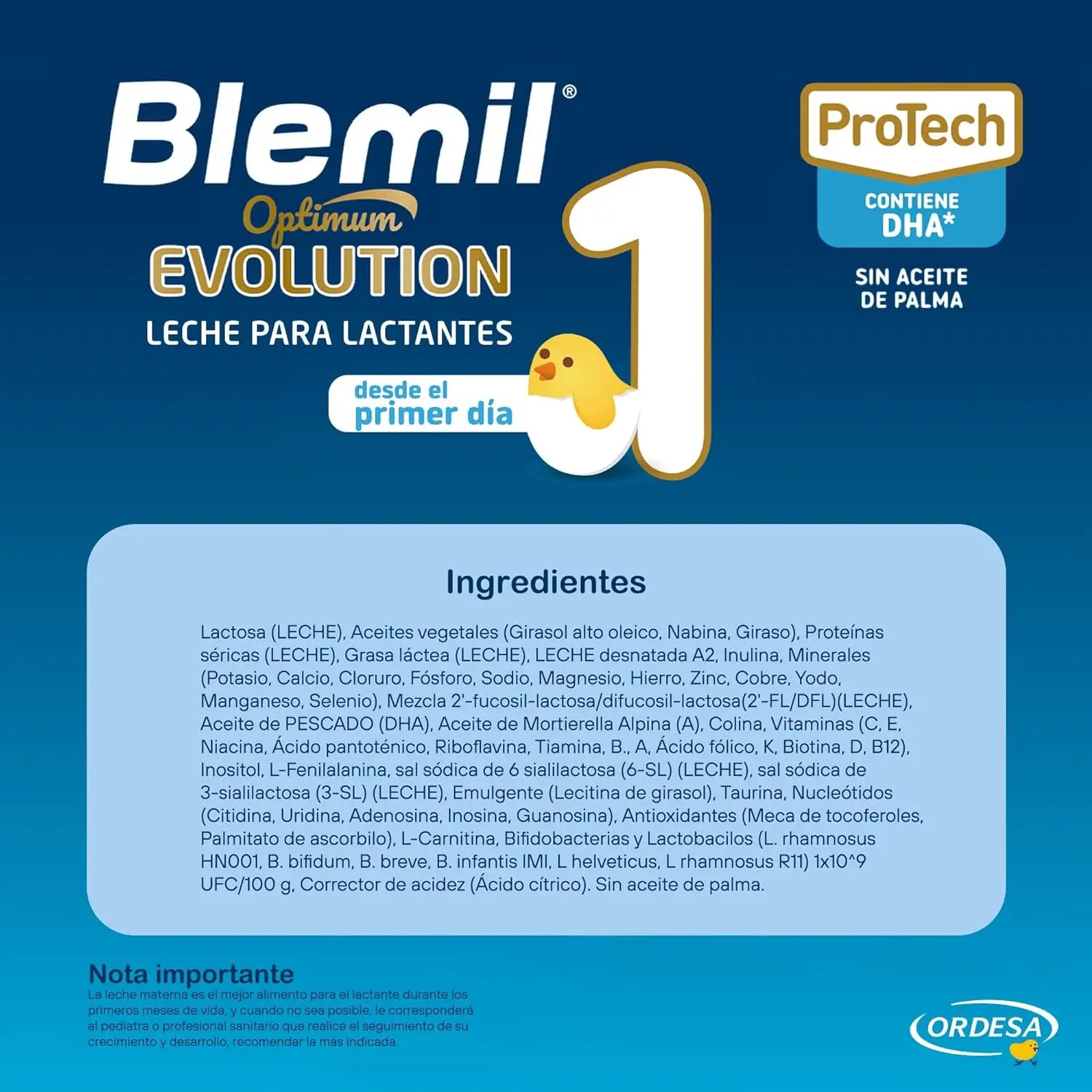 Blemil Optimum Evolution 1 Lait de démarrage, 12X800g
