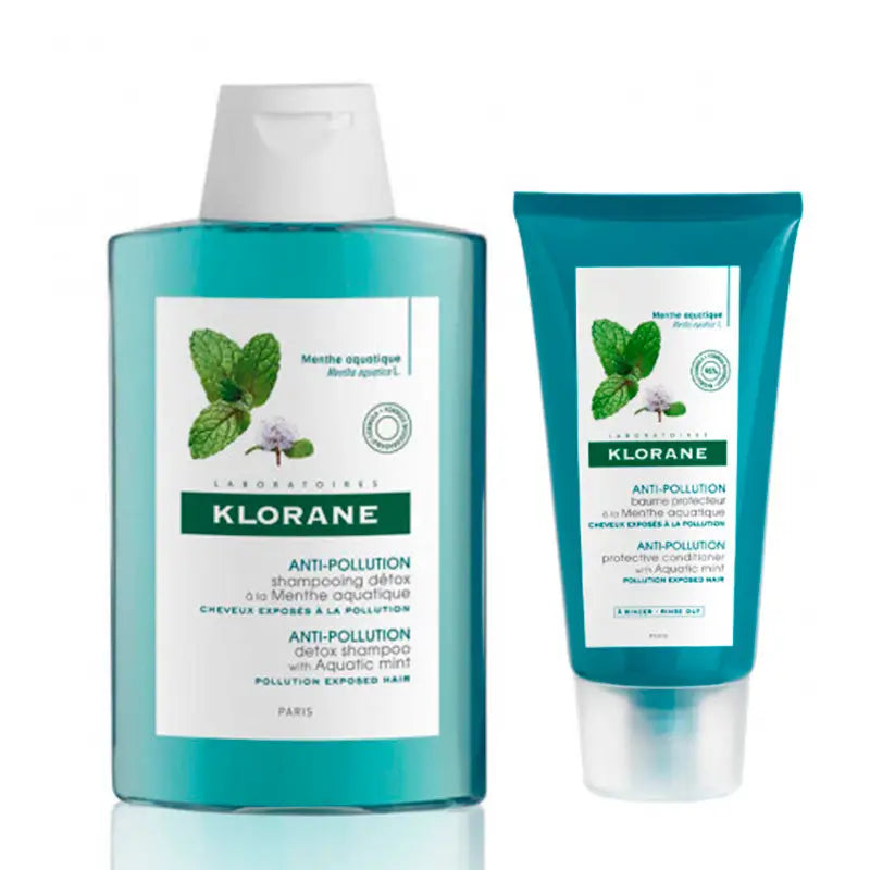 Klorane Bio Peppermint Shampoo Pack, 400 ml + Klorane Aquatic Peppermint Balm, 150 ml