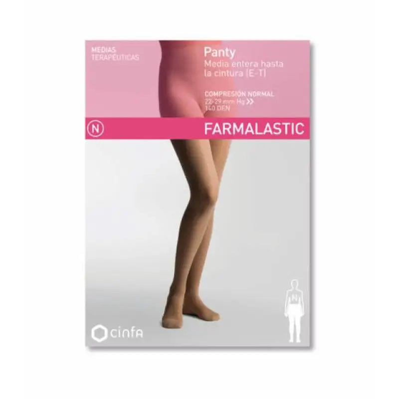 Farmalastic Compression Pantyhose Normal Compression Beige, Size M