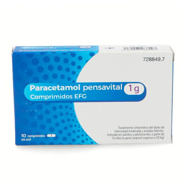 Paracetamol Pensavital Efg 1 g, 10 tablets