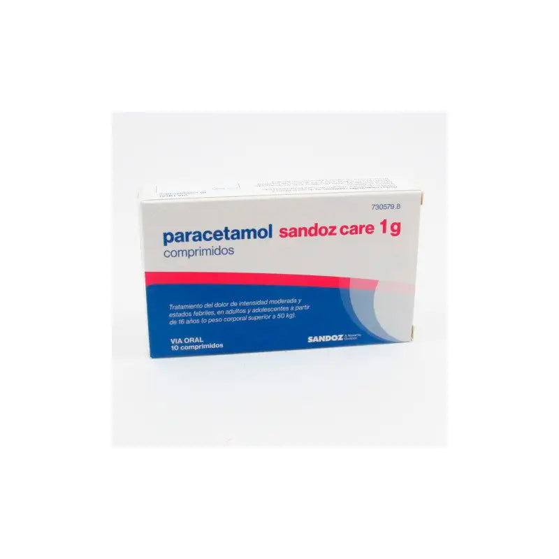Paracetamol Sandoz Care 1g, 10 Tablets