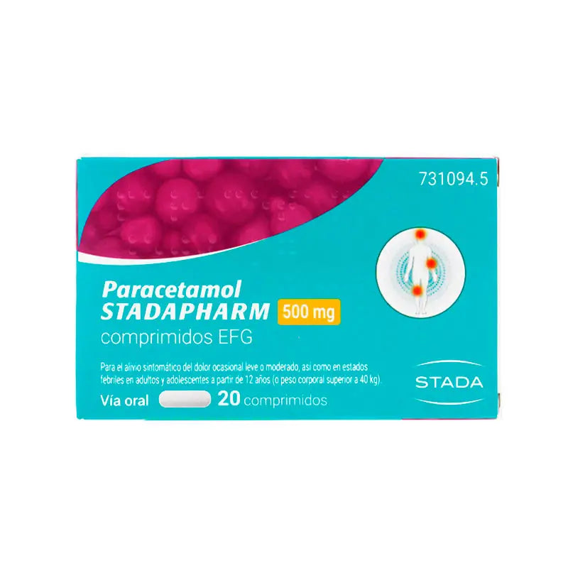 Paracetamol Stadapharm 500 mg, 20 Tablets