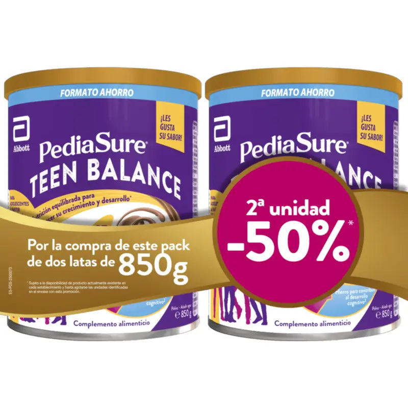 Pack Pediasure Teen Balance au chocolat 2 x 850 g