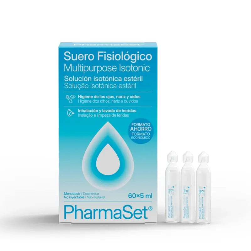 Pharmaset Physiological Serum, 60 Sachets X 5 Ml