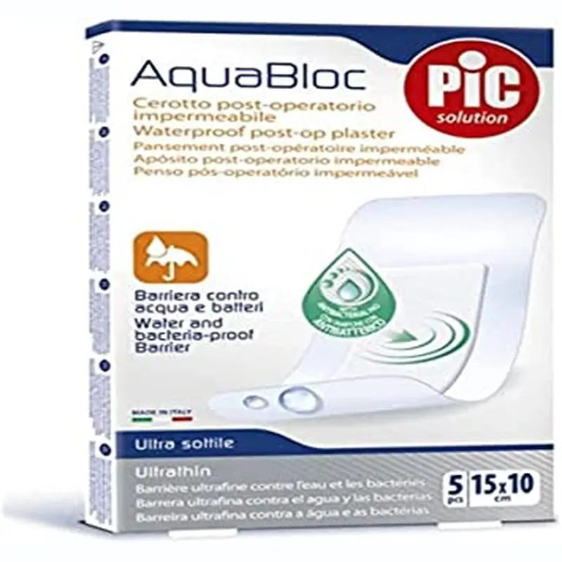Pic Aquabloc Post Operative Antibacterial 10X15Cm 5 Units