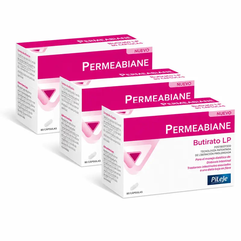 Pileje Permeabiane Butyrate LP, boîte de 3 x 60 gélules
