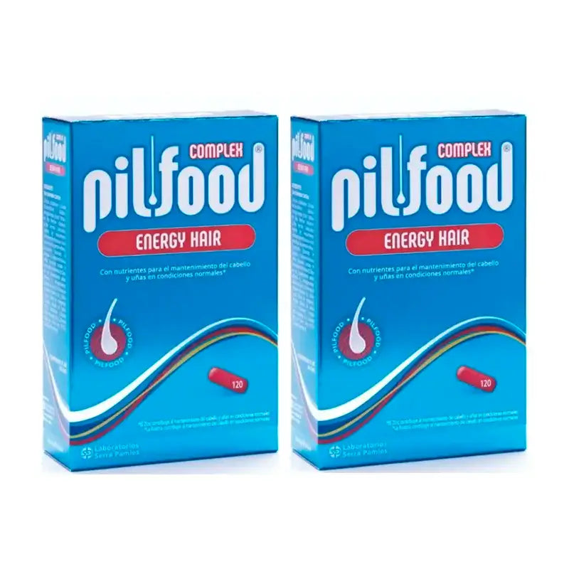 Pilfood Complex Hair and Nail Nutrients, Pack 2 x 120 Comprimés