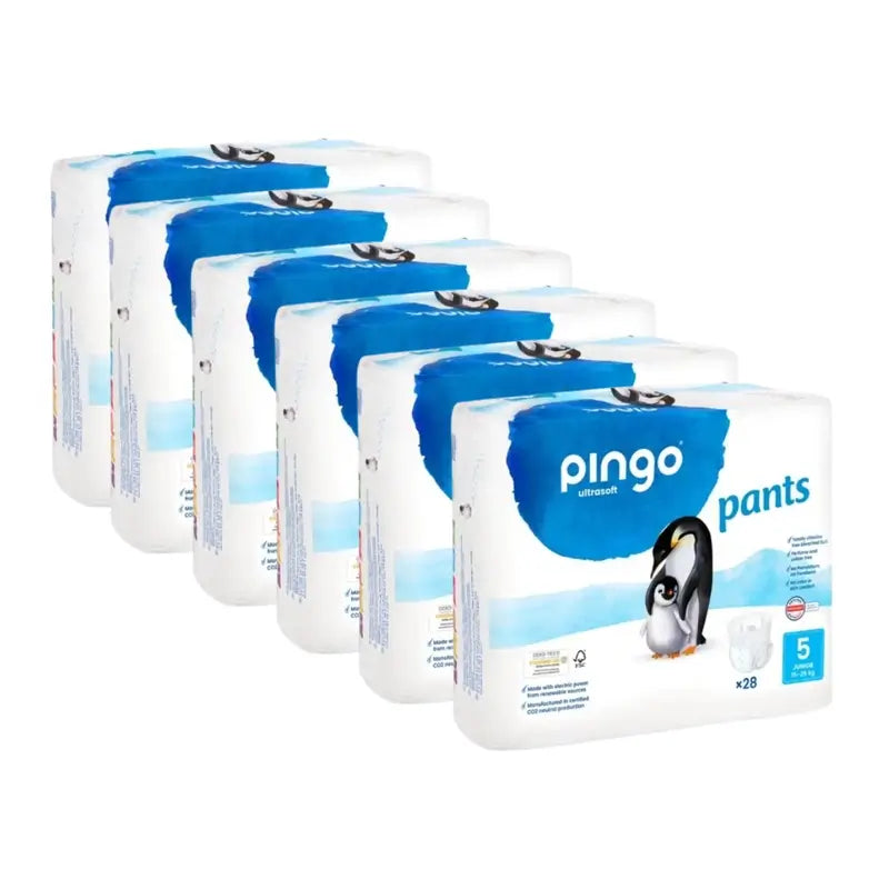 Pingo Nappy Lingettes pour couches Taille 5 (11-25 Kg), 6X28 unités