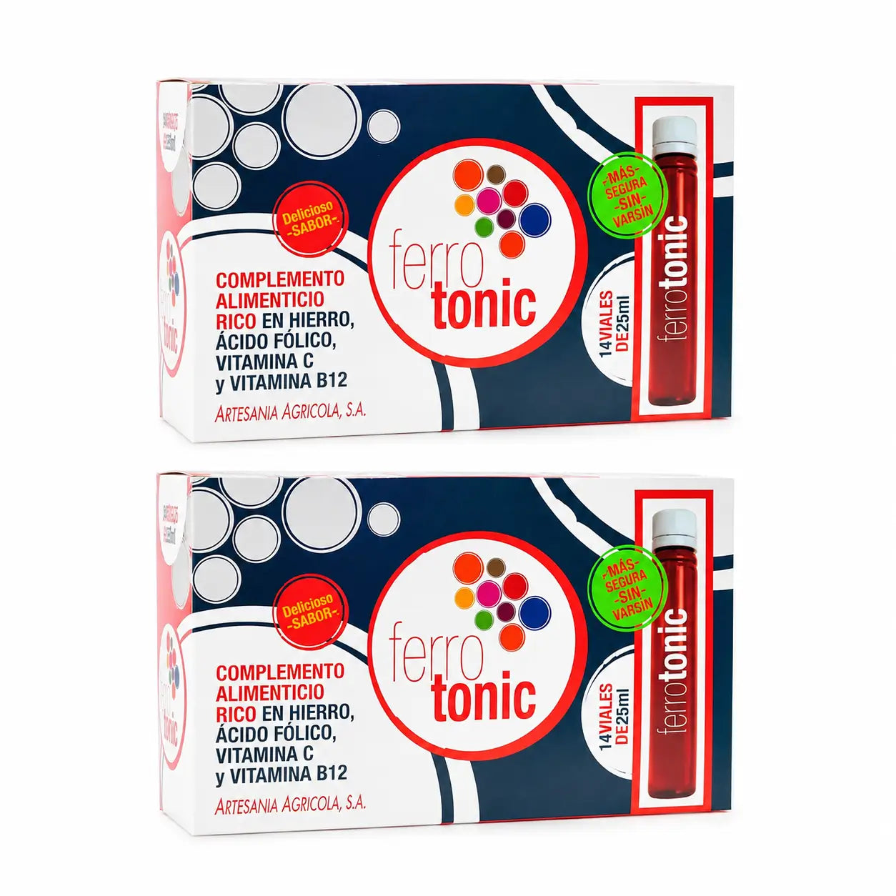 Plantis Ferrotonic Fer 14 flacons de 25 ml, lot de 2