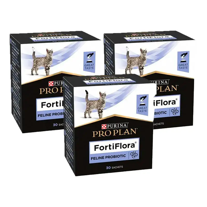Purina Pro Plan Fortiflora Probiotique pour chats, paquet de 3 x 30x1g