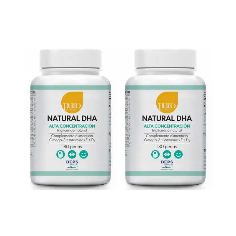 Pure Omega Natural Dha High Concentration , 2X180 perles