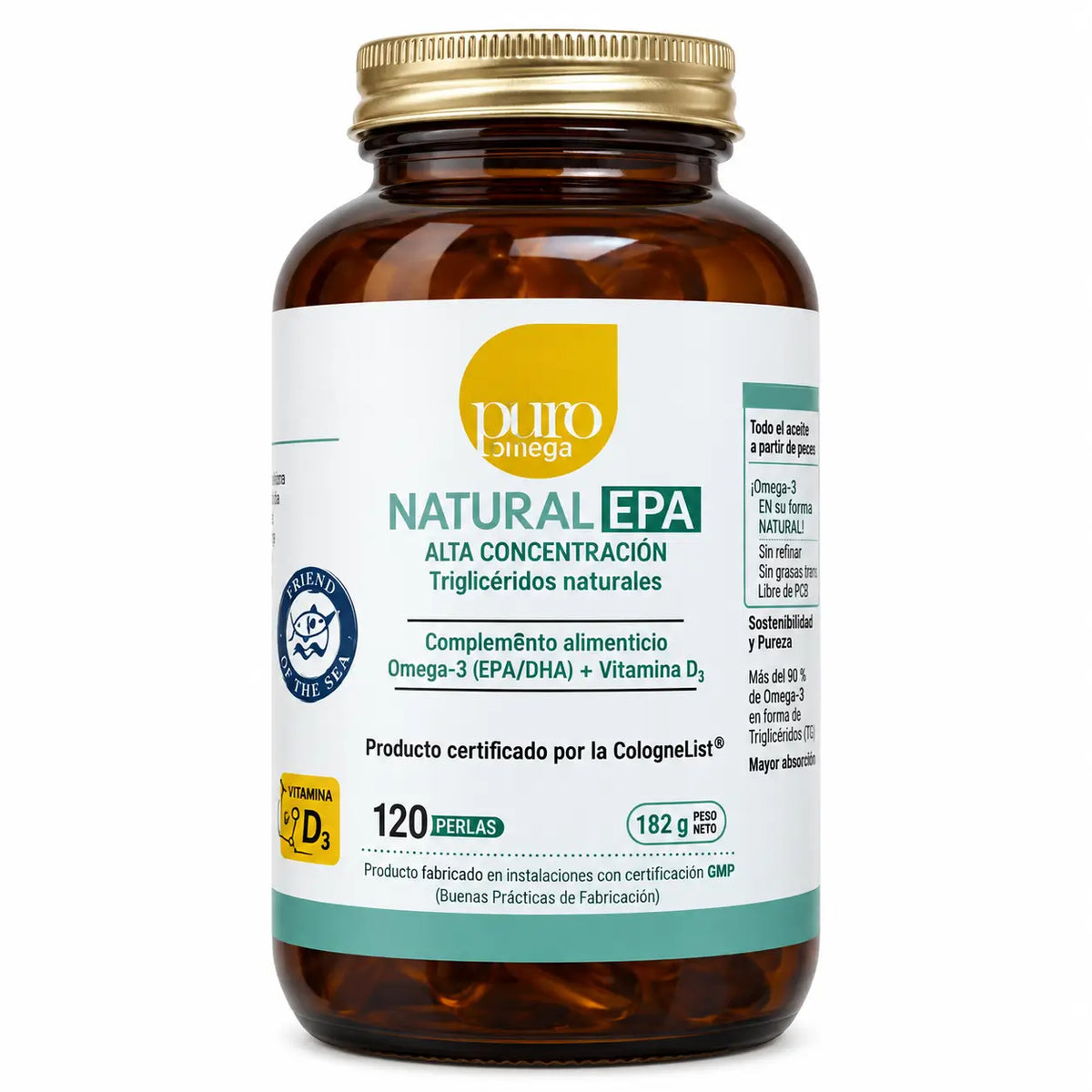 Pure Omega Natural Epa High Concentration , 120 perles