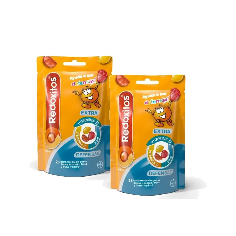 Redoxon Redoxitos Extra Défenses +4 ans, lot de 2 x 25 bonbons gélifiés