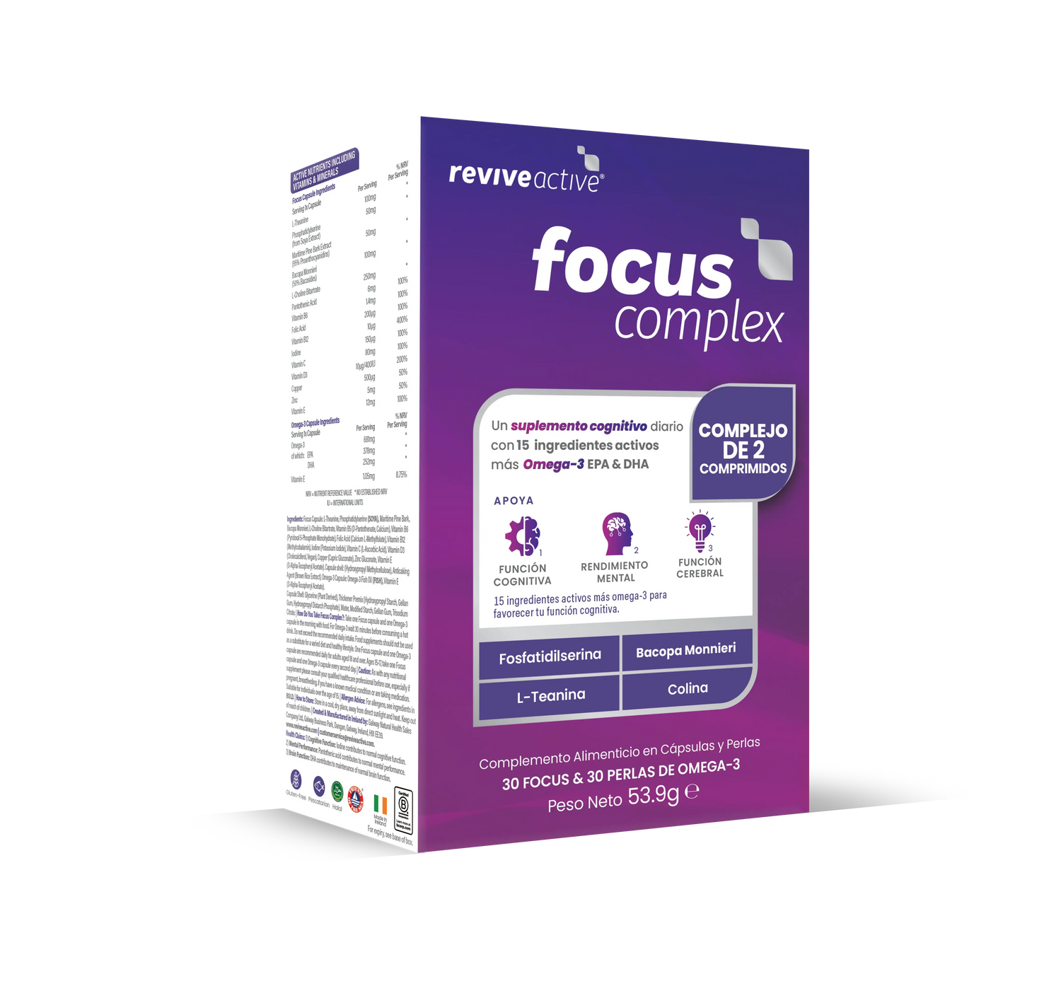 Revive Active Focus Complex, 60 gélules et perles