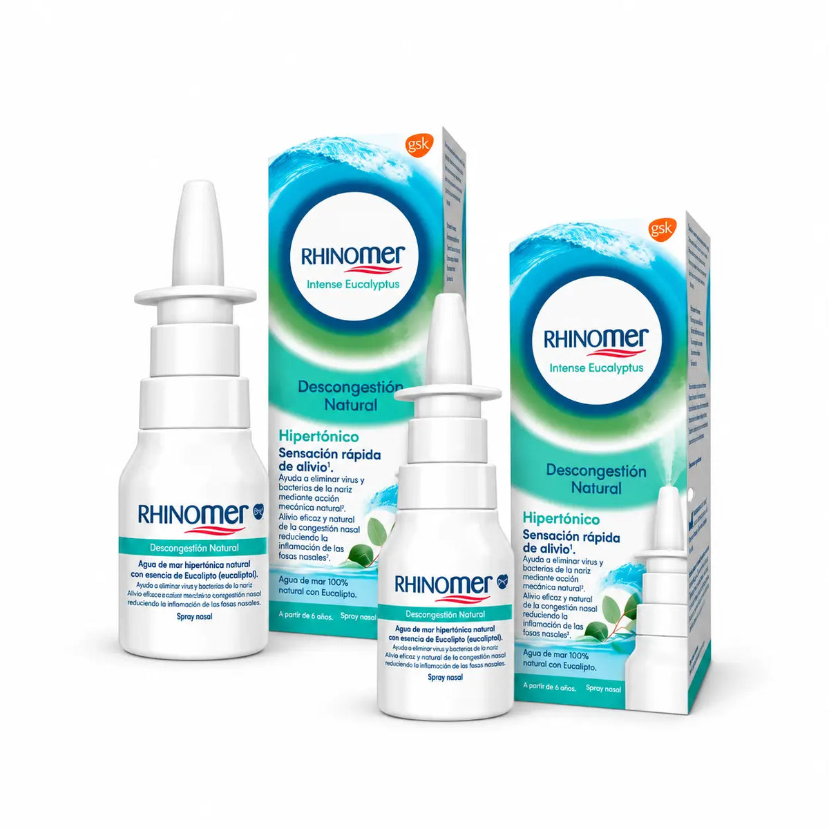 Rhinomer Eucalyptus Spray nasal, 20 ml, lot de 2