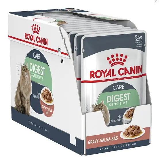 Royal Canin Adult Digest Sensitive Pouch Box 12X85Gr, wet food for cats
