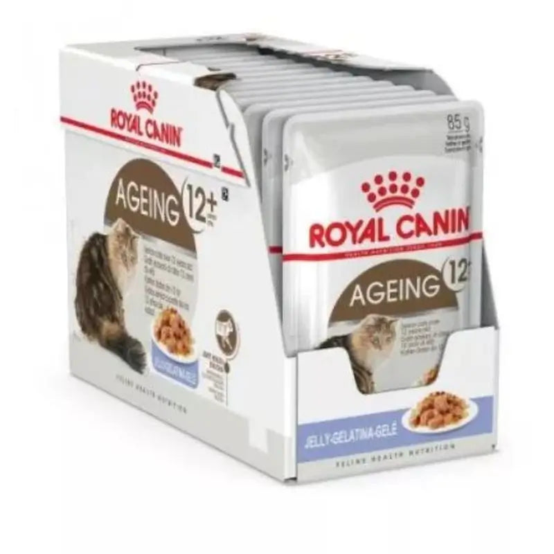 Royal Canin Ageing +12 Pouch Gelatine Box 12X85Gr, wet cat food