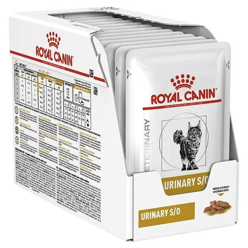 Royal Canin Veterinary Urinary S/O Sauce 12X85Gr Box, wet cat food