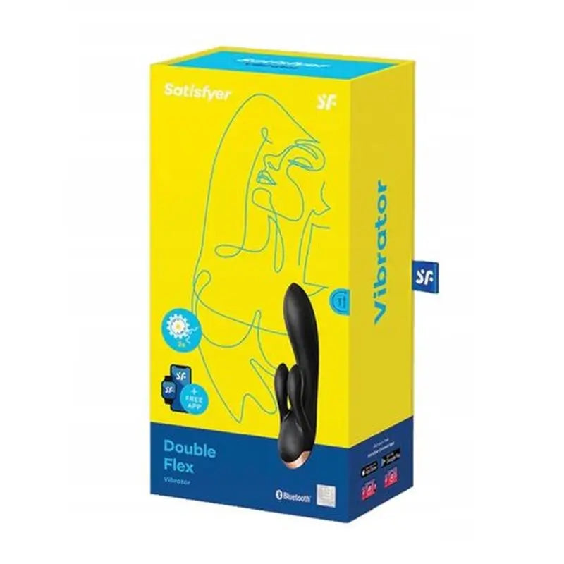 Satisfyer Connect Double Flex Vibrator App - Black