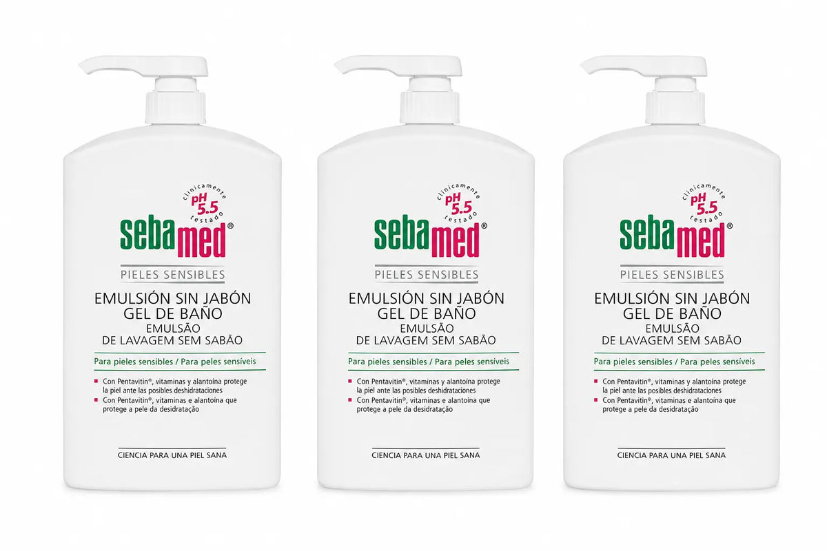 Sebamed Bath Gel Soap Free Emulsion 1000 Ml, pack 3